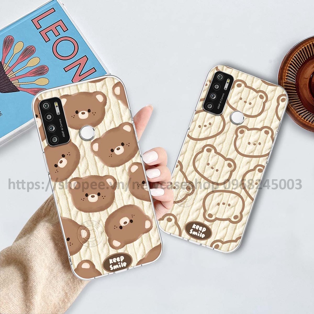 Ốp lưng Vsmart Star 5 / Joy 4 / Live 4 in hình họa tiết len Bear Cute