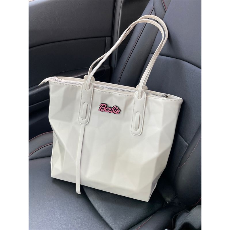 Barbie Túi Xách Tote Đeo Vai Sức Chứa Lớn Họa Tiết Hình Học Kim Cương Retro Mỹ Nhỏ Gọn Dành Cho Nữ