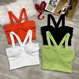Áo croptop đan dây có mút ngực chất đẹp