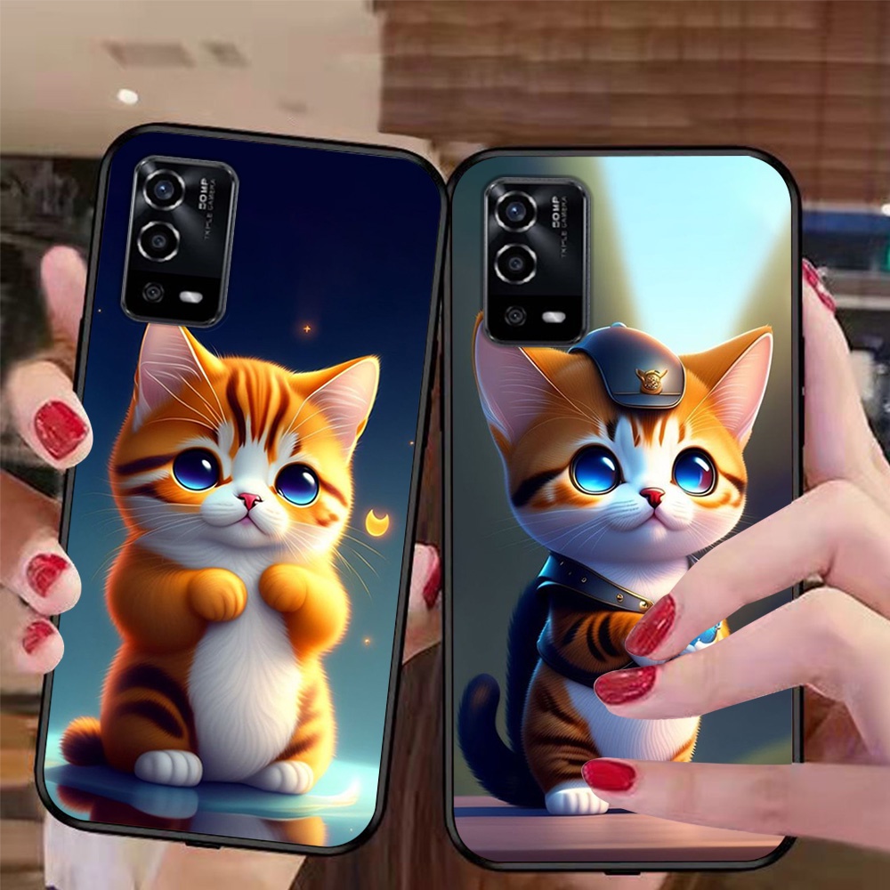 Ốp lưng oppo a55 4g / oppo a55 5g in hình chú mèo cực cute dễ thương