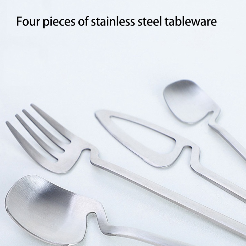 Set 16 Dụng Cụ Ăn Uống Bằng Thép Không Gỉ 304 Cao Cấp Đen