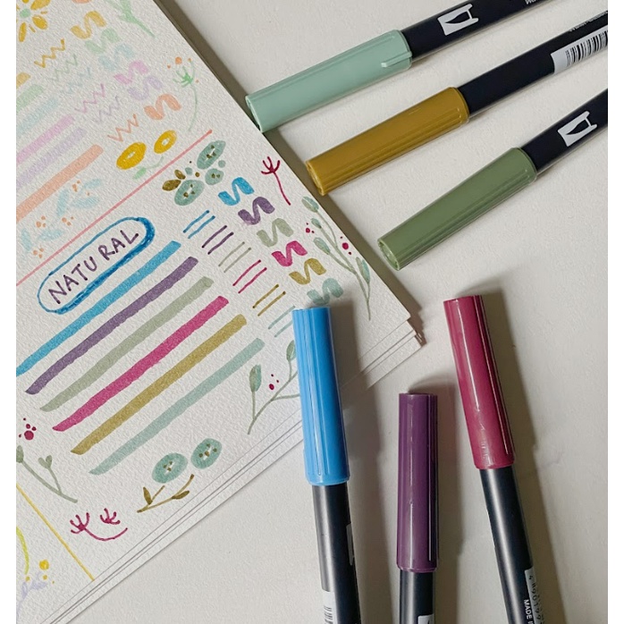 Set bút viết Calligraphy Tombow Dual Brush Bảng màu đa dạng dễ dùng Art Therapy
