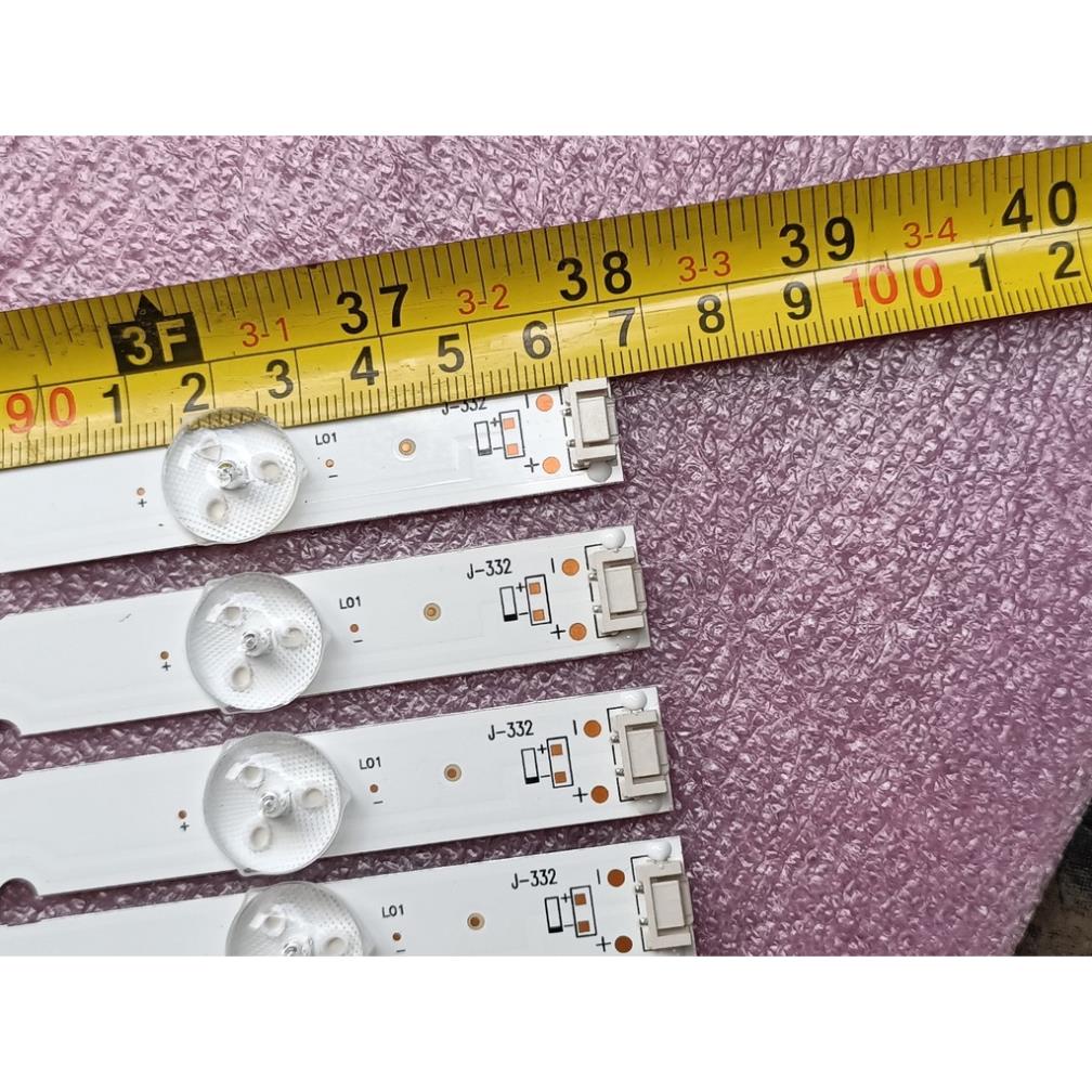 THANH LED TIVI LG 49UK6340PTF 49UK6320 49LK5700 JL.D49091330-001FS-M MỚI 100%,BỘ 4 THANH MỖI THANH 9 BÓNG 3V, DÀI 96,5cm