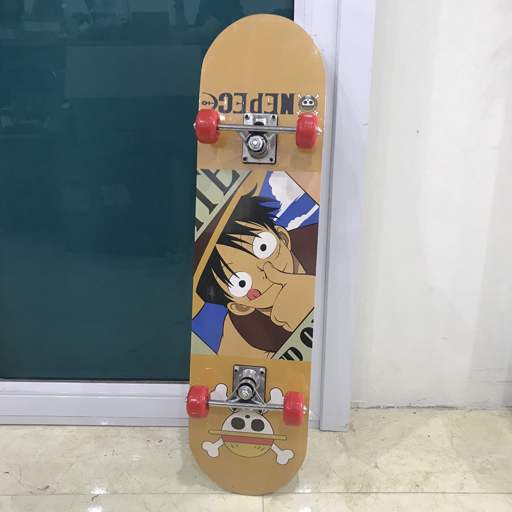 Ván Trượt Thế Thao Skateboard Hoạ Tiết Hoạt Hình Chất Liệu Gỗ Phong 7 Lớp Trục Kim Loại Tải Trọng 50kg
