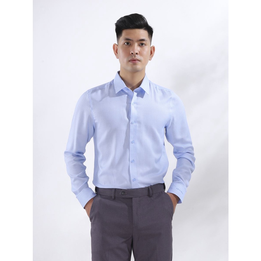 Áo sơ mi nam dài tay Aristino 🌟 CHÍNH HÃNG – SALE 🌟 ALS04208 dáng Slimfit, tà lượn, chất liệu modal mềm mát