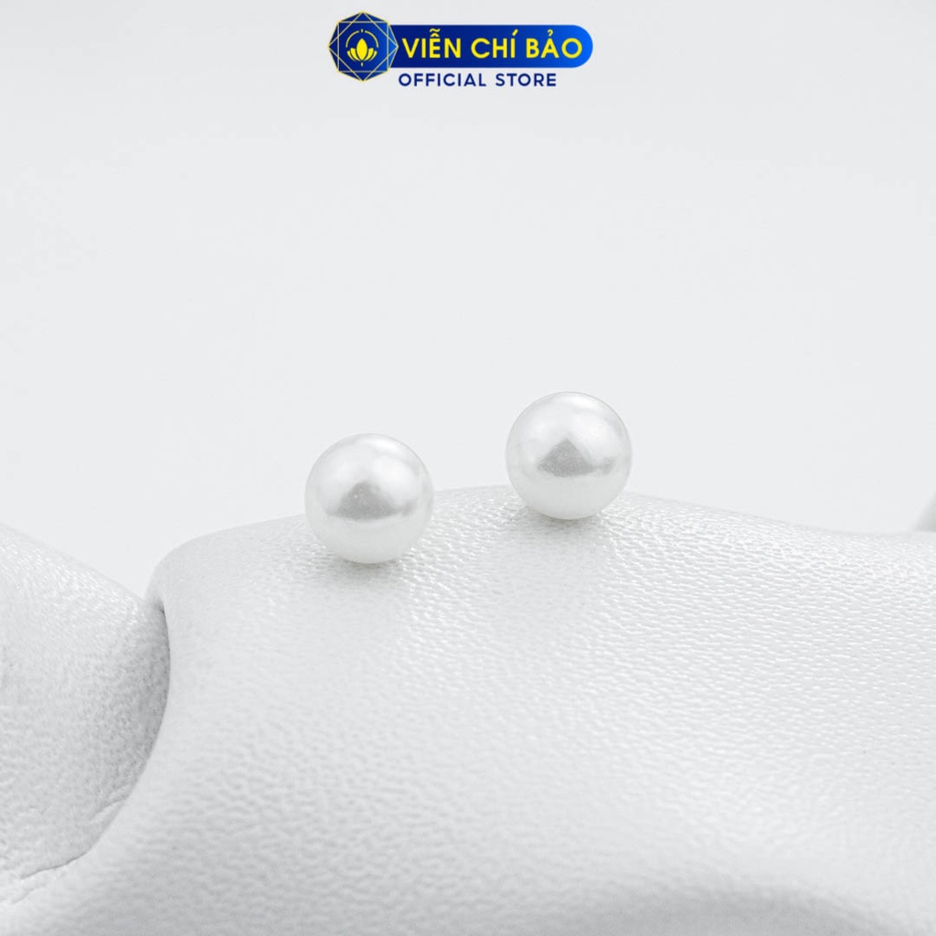 Bông tai nụ hạt châu nhỏ chất liệu bạc 925 thời trang phụ kiện trang sức Viễn Chí Bảo B400135