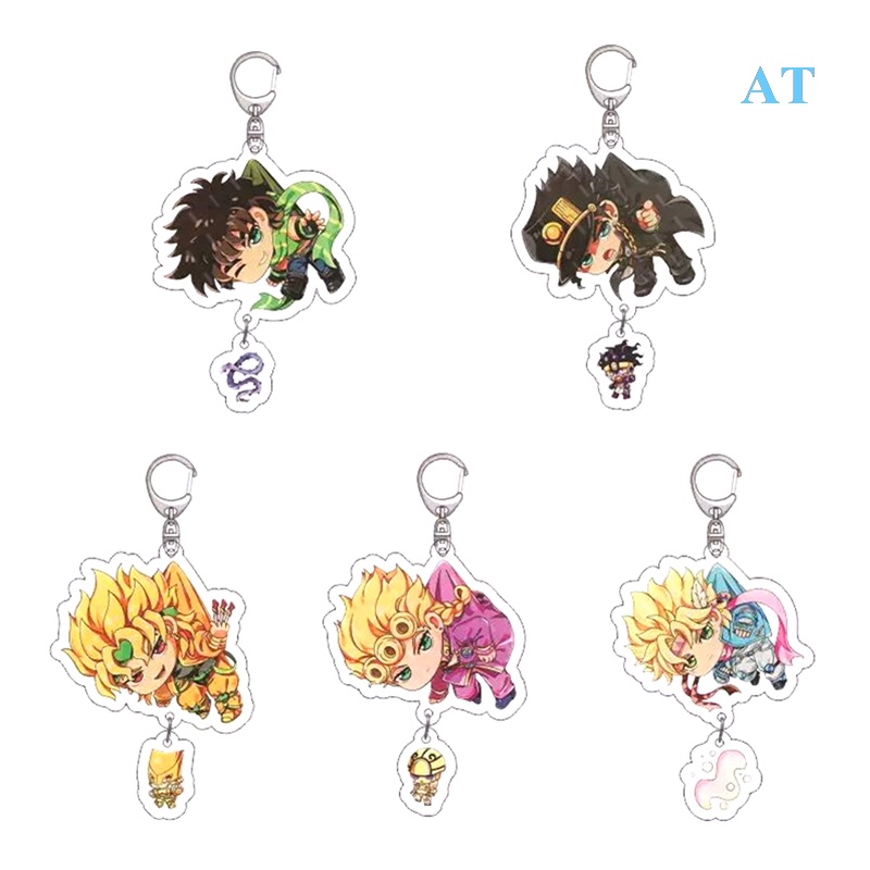 Móc Chìa Khóa Bằng Acrylic Họa Tiết Hoạt Hình Jojo Bizarre Adventure Dễ Thương