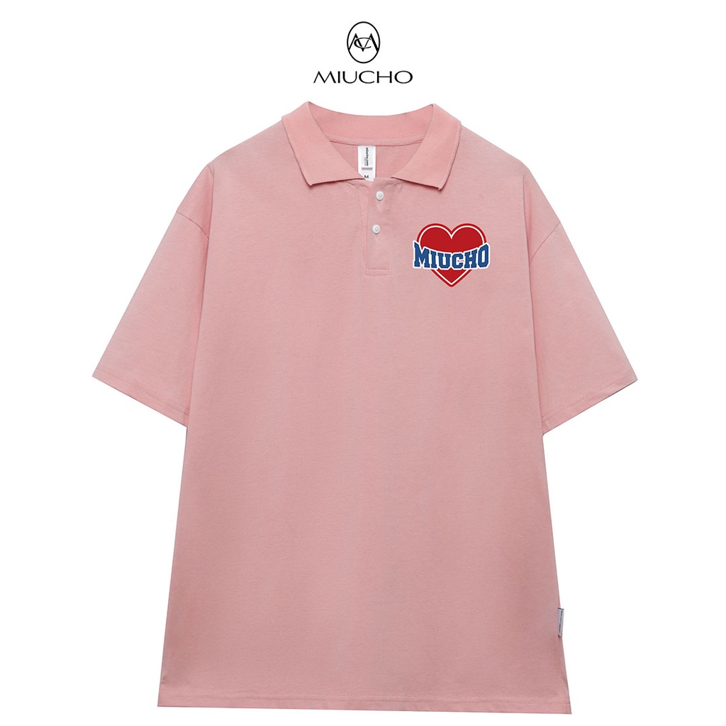 Áo thun polo nữ form rộng Unisex chất vải cotton MP005 Miucho in local brand