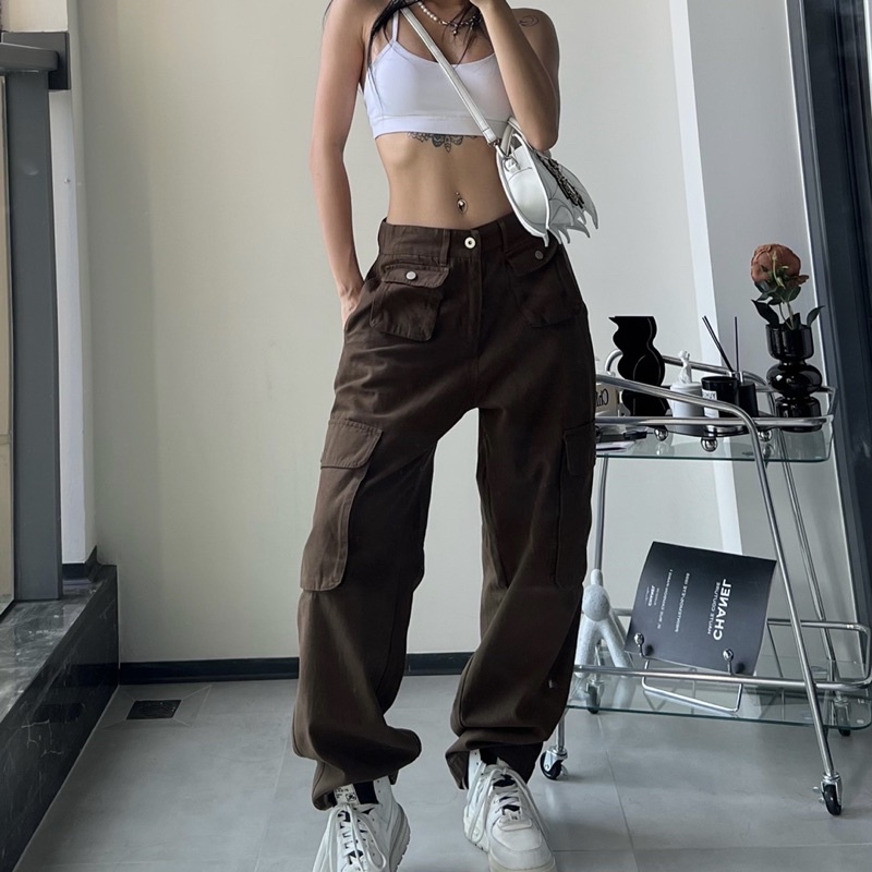 Cargo Pants Quần Kaki Túi Hộp Rộng