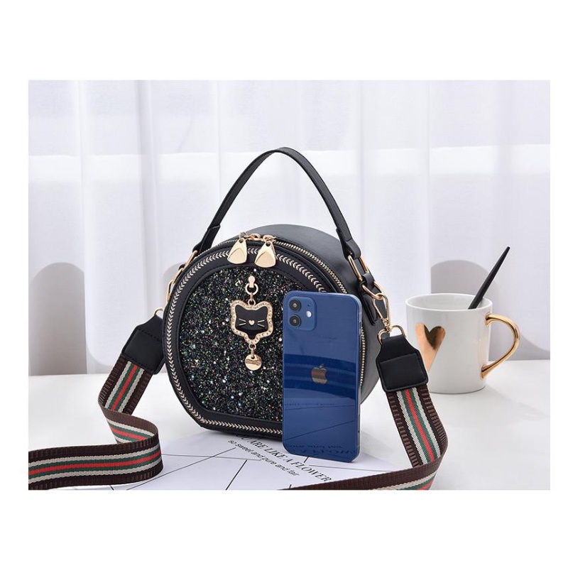 Túi Da Chuwanglin Đeo Chéo Đính Kim Sa Lấp Lánh