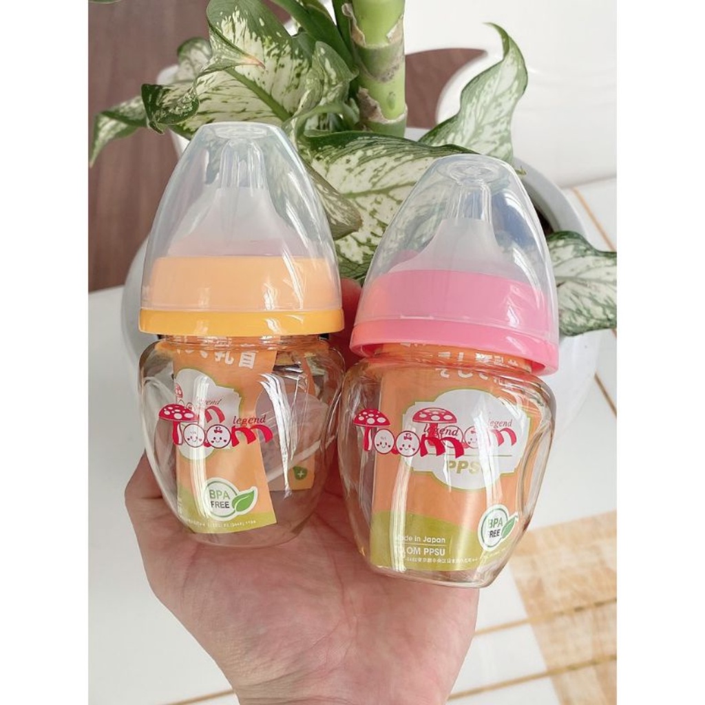 Bình Sữa TOOM PP Bởi Ấm Baby Nhựa PPSU Cổ Rộng An Toàn Tiện Lợi Cho Bé 80ml Ấm Gift Decor