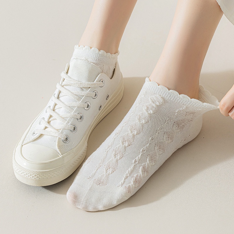 Vớ Cotton Mỏng Thoáng Khí Thấm Hút Mồ Hôi Phong Cách Nhật Bản Cho Nữ