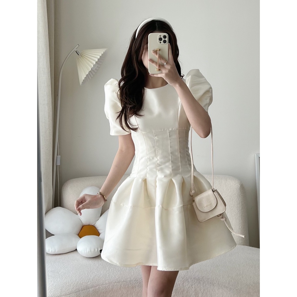 - Váy Tafta cao cấp  tiểu thư siêu sang chảnh  - GV01 - jannahouse
