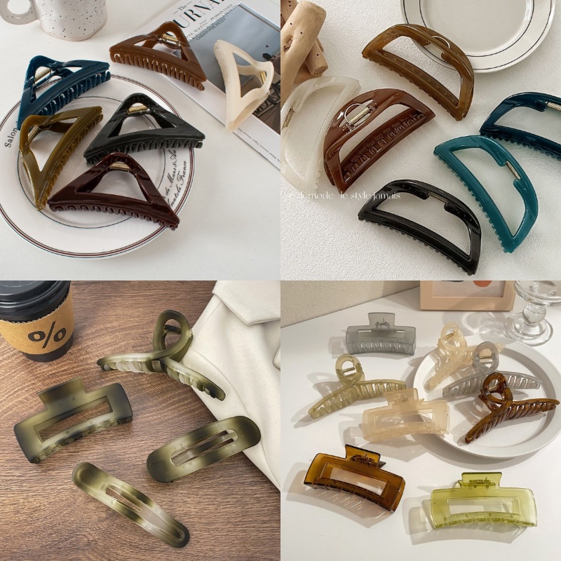 Kẹp Tóc Hình Cá Mập Bằng Acrylic Phong Cách Hàn Quốc