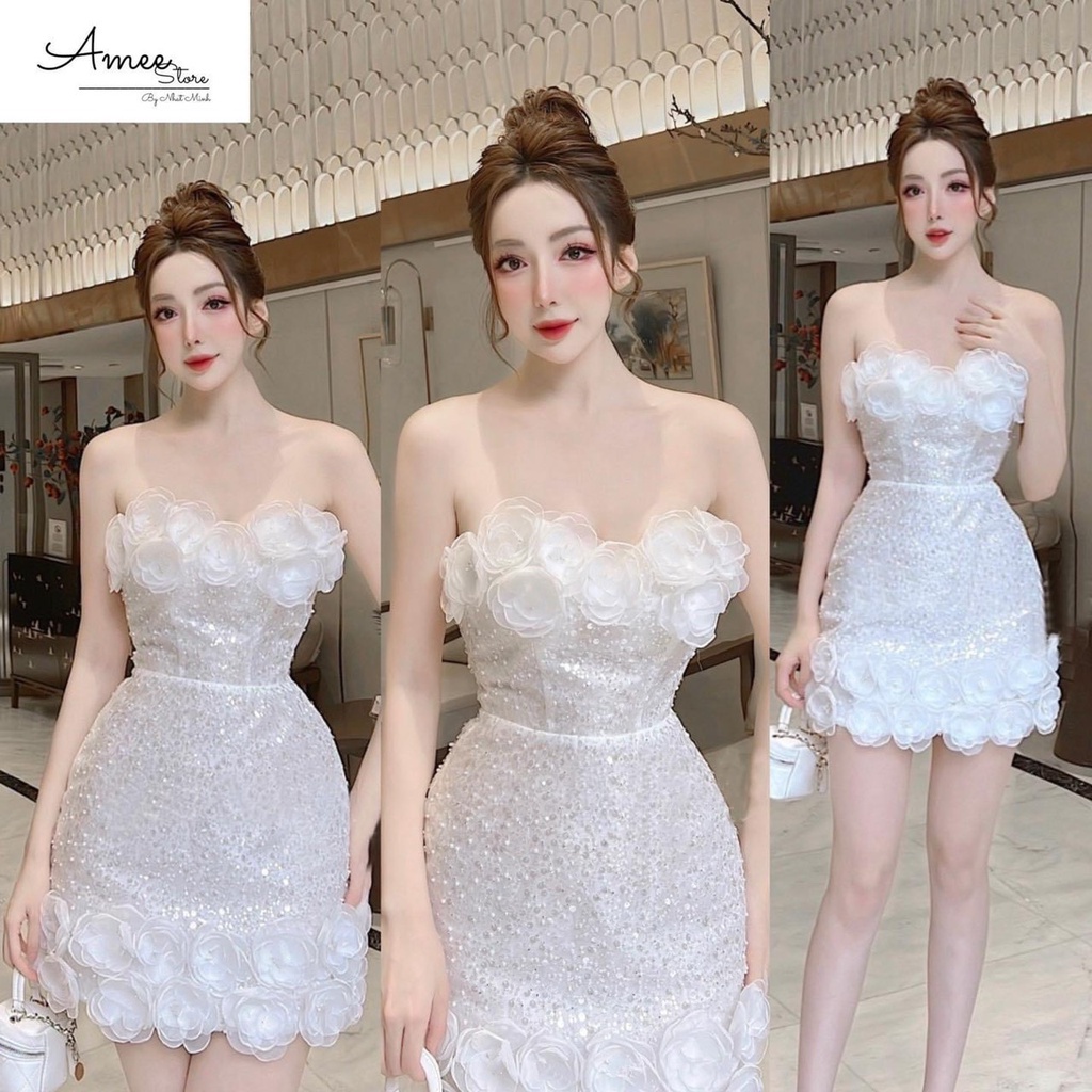 Đầm kim sa .Có 1 màu. KÈm hình chụp thật 100%.Size dưới 54kg vừa. Đơn giản mà đẹp. Mua nhanh kẻo hết nha