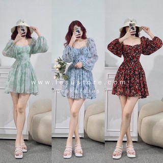 ẢNH TỰ CHỤP Đầm voan hoa cúp ngực bo tay