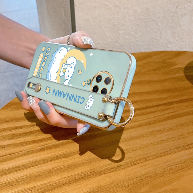 Ốp Điện Thoại Silicon Mềm Siêu Mỏng Mạ Điện Hình Cinnamoroll Có Dây Đeo Cổ Tay Cho Xiaomi Redmi K30 Pro K30 Ultra K30 Pro Zoom Poco F2 Pro