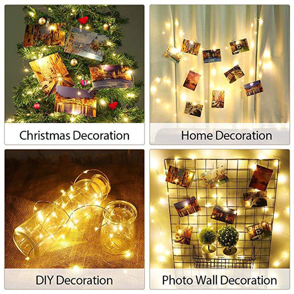 1 Bộ Dây Đèn Rèm Cửa Kim Loại Tiết Kiệm Năng Lượng