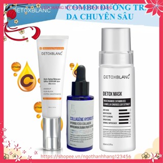 ❄️❄️❄️Combo trắng da căng mịn serum collagen+kem chống nắng+detox mask detox blanc❄️❄️❄️