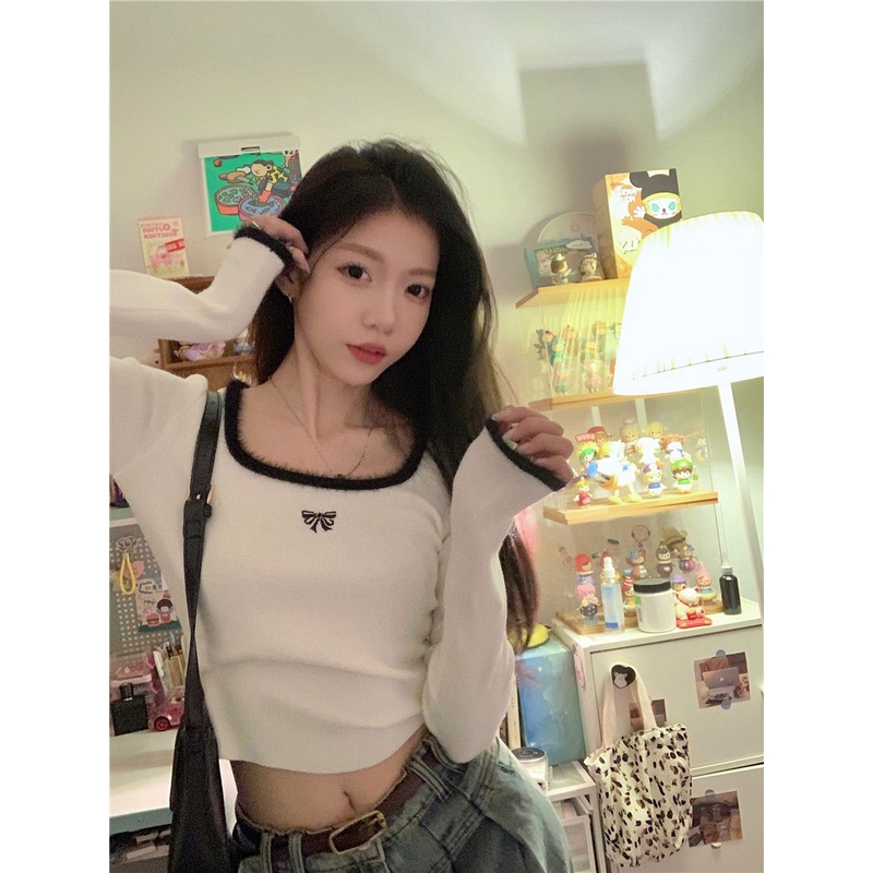 COZOK Áo Thun Tay Dài Dáng Ôm Nhiều Màu Sắc Thời Trang