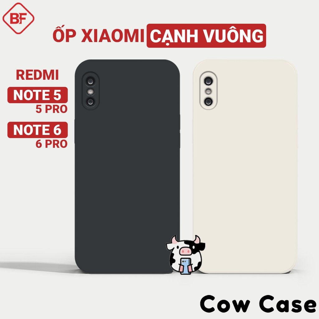 Ốp trơn Redmi Note 5 / Note 6 Pro cạnh vuông Basefast | Vỏ điện thoại Xiaomi bảo vệ camera toàn diện TRON