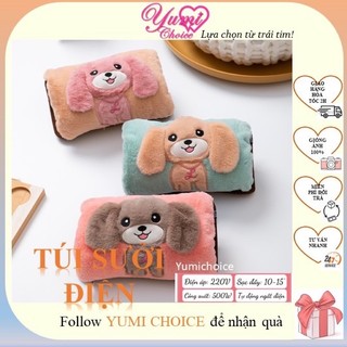 Túi sưởi điện gấu bông /YUMI CHOICE/ Túi sưởi an toàn giữ ấm tay chân, chườm bụng kinh, giảm đau sưng tấy