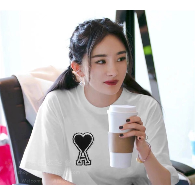 Áo Thun Tay Ngắn Màu Trơn In Chữ Thời Trang Xuân Hè Cho Cặp Đôi