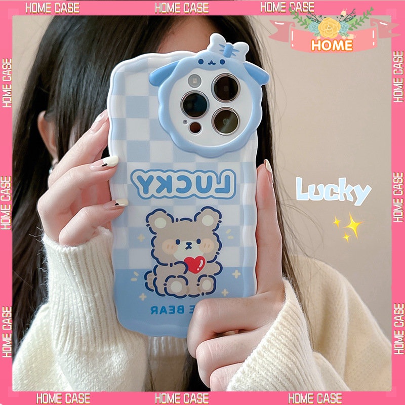 Ốp Điện Thoại Hình Chú Cừu / Gấu Cho iphone7 / 7plus / 8 / 8plus / x / xs / 11 / 12 / 13 / 14 / pro / max / plus / promax