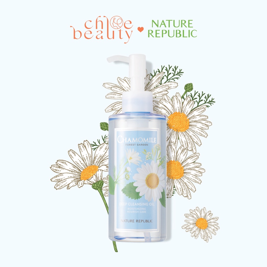 Dầu tẩy trang chiết xuất hoa cúc NATURE REPUBLIC Forest Garden Chamomile Cleansing Oil 200ml
