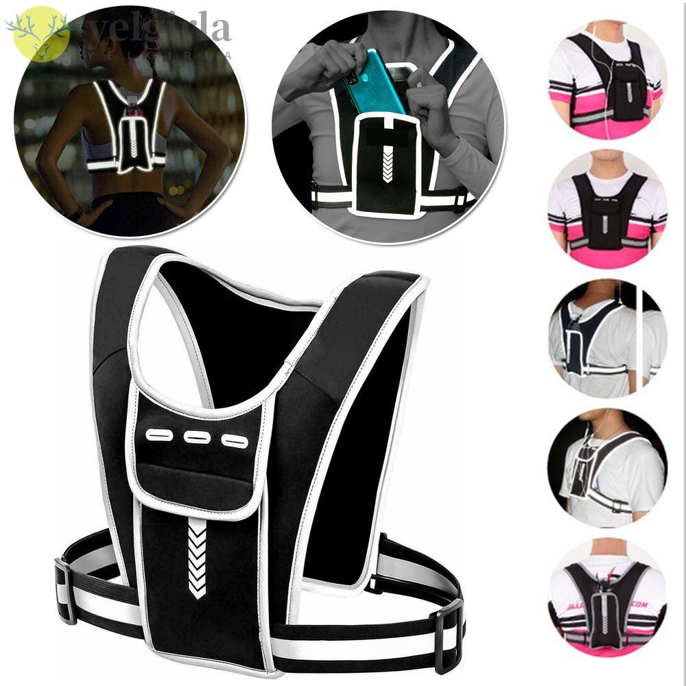 Áo Vest Chạy Bộ Phản Quang Có Túi Trước Ngực Điều Chỉnh Được Cho Nữ