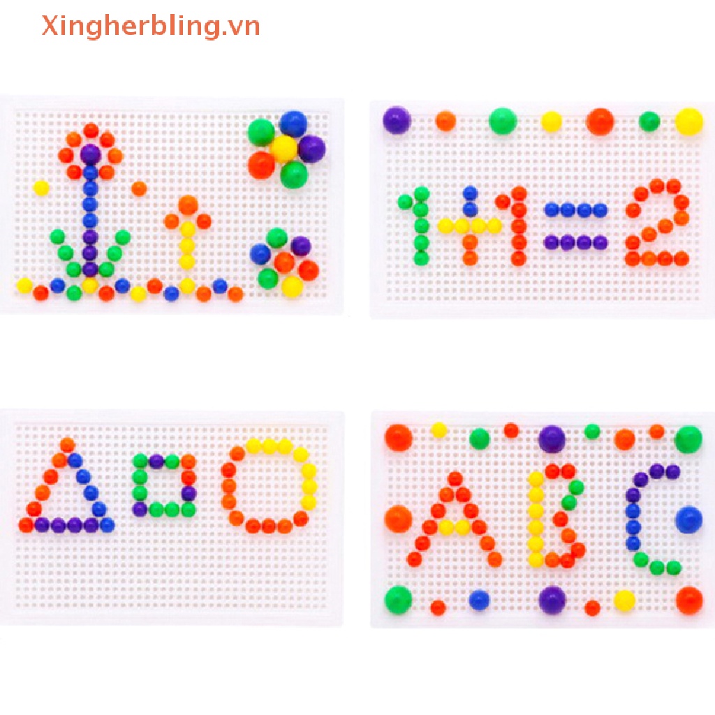 1 Bộ Bảng Đồ Chơi Xếp Hình Nấm Bằng Nhựa Cho Bé