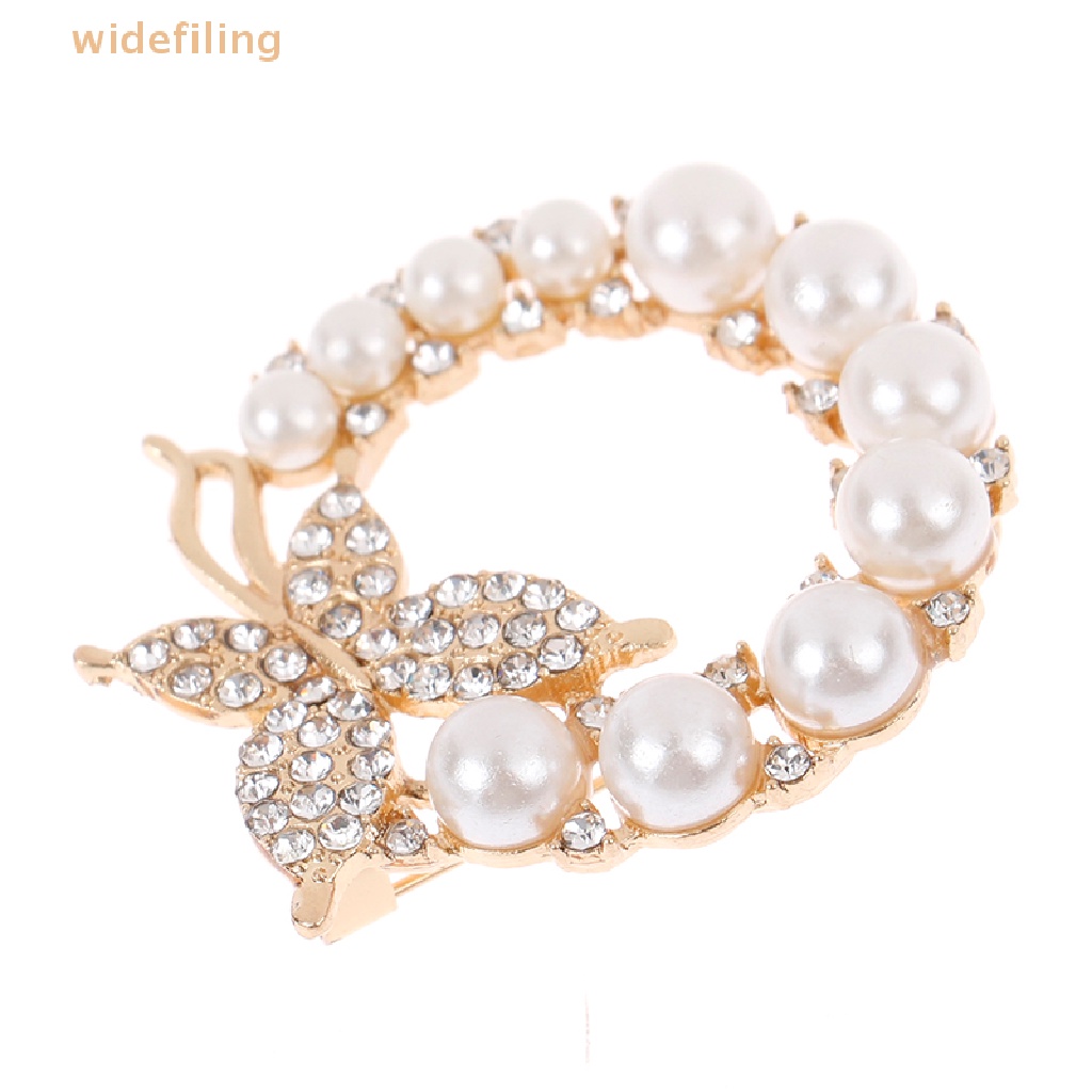 Ghim Cài Áo Hình Bướm Đính Ngọc Trai Nhân Tạo Thời Trang