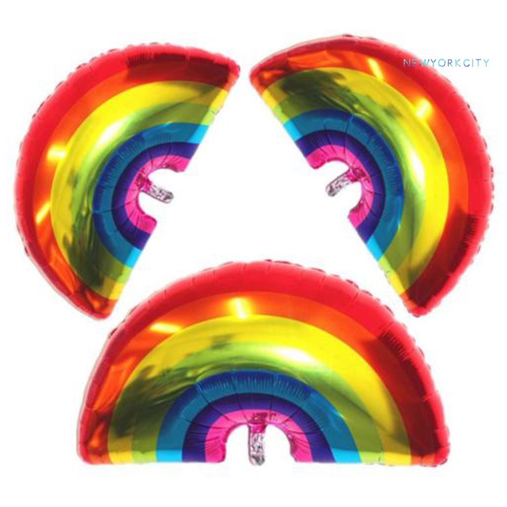 Bong Bóng Nhôm Hình Cầu Vồng NY-Rainbow Helium Dùng Trang Trí Tiệc Sinh Nhật / Nhà Cửa