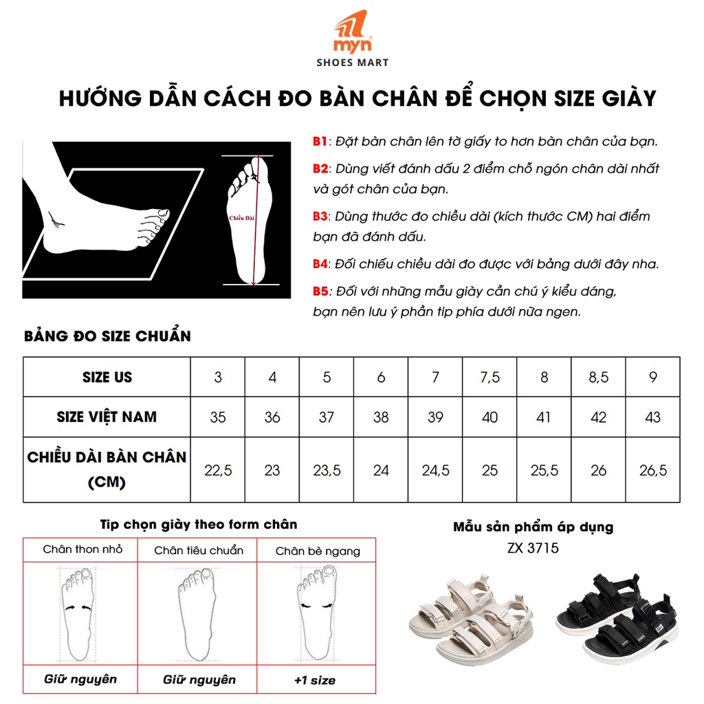 Giày Sandal Nam nữ ZX 3715 - The City Light Ver 2 - Men Sandal