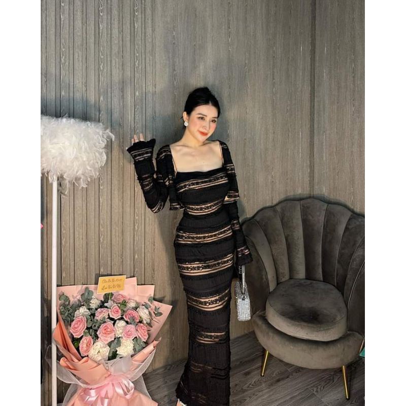 🌸Váy 2s ren body dáng dài không kèm áo choàng❤️❤️