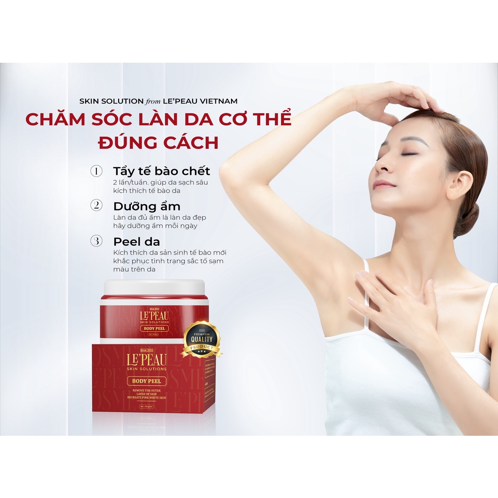 Peel Body Tái Tạo Da Toàn Thân, peel nách, thay da sinh học giúp làm sáng các vùng da, trắng sáng mịn màng phiên
