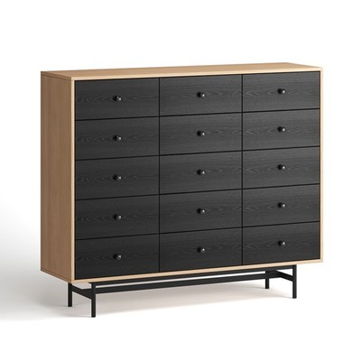 CHOBI, Tủ lưu trữ, tủ trưng bày DRA_317, 140x40x118cm, tủ gỗ Scandi Home