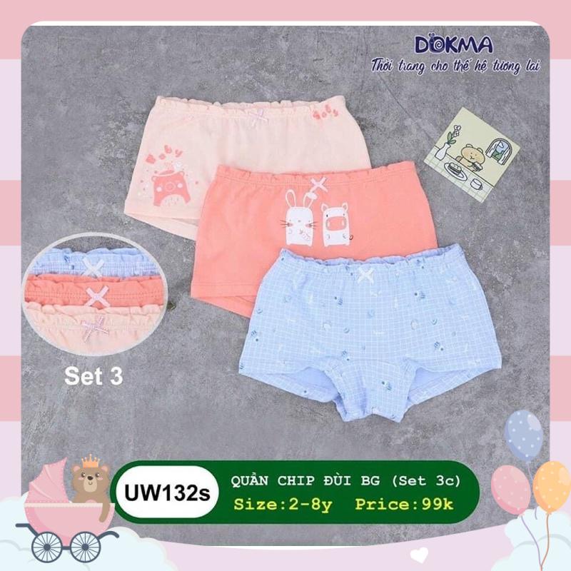 Set 3 chip đùi Dokma cho bé gái