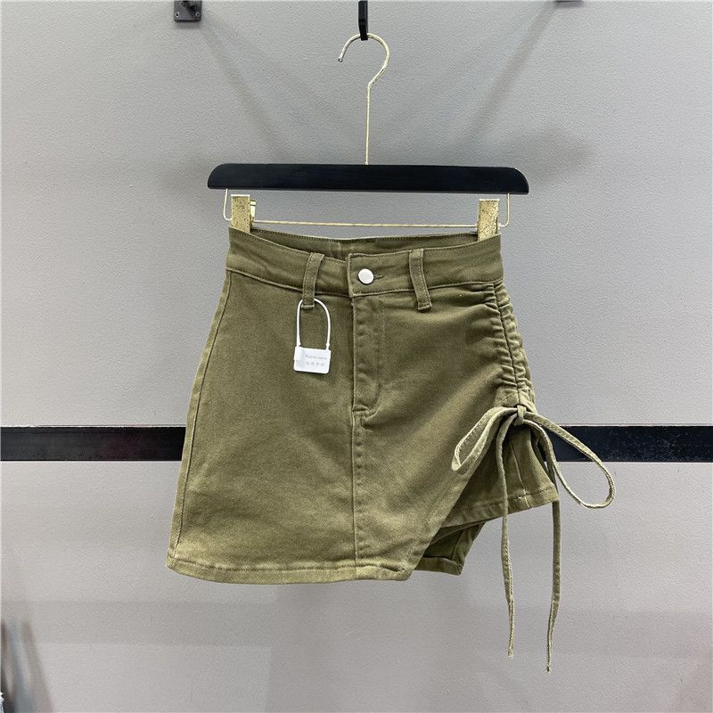 Chân Váy Denim Chữ A Lưng Cao Phối Dây Rút Phong Cách Thời Trang Xuân Hè Mới 2023155252