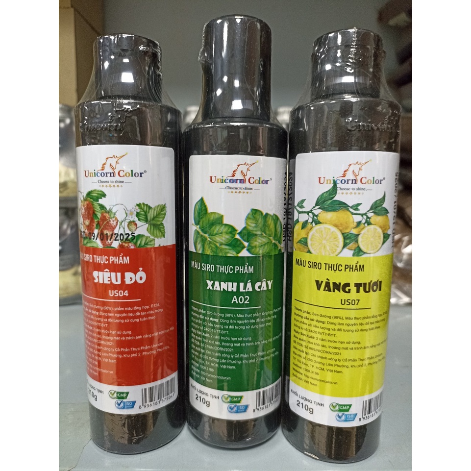 Màu thực phẩm xanh 210g
