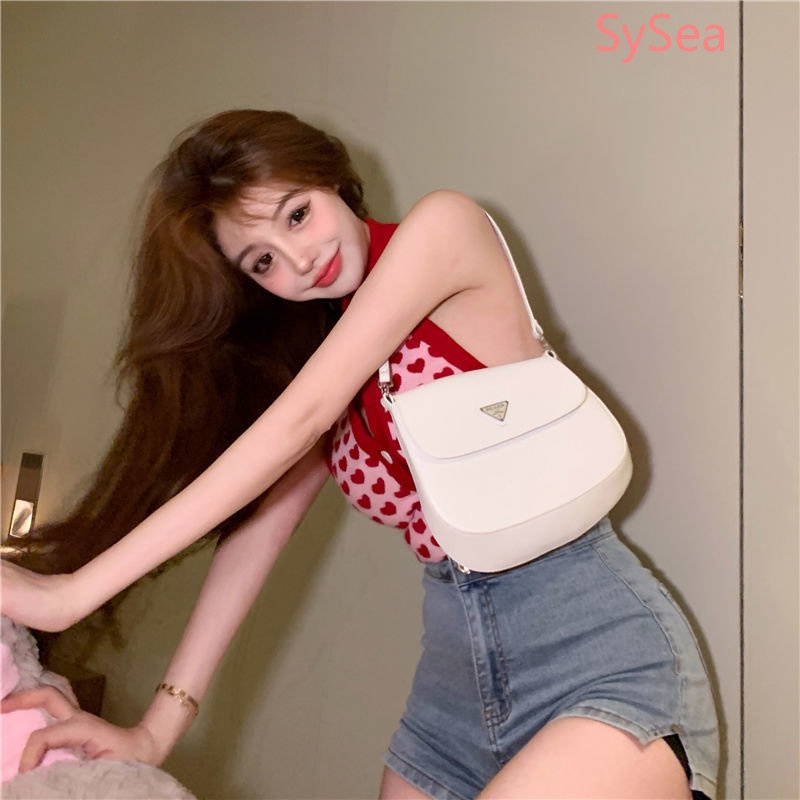 Áo Hai Dây Dệt Kim Cổ Chữ V Họa Tiết Trái Tim Thời Trang Mùa Hè Cho Nữ