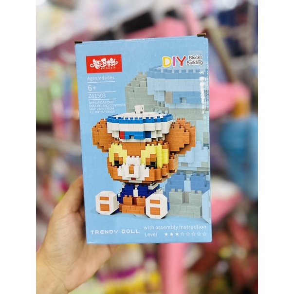 Đồ Chơi Lắp Ráp Nonlego Thỏ Tím, Mèo Hồng, Pikachu Cho Bé