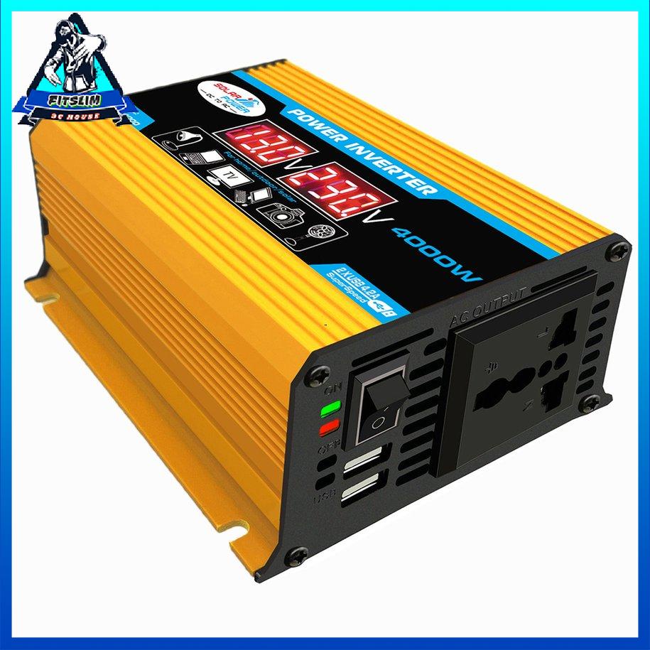 Biến tần ô tô Bộ biến sóng hình sin đổi kỹ thuật số 4000W 12V đến 220V LCD [S/1]