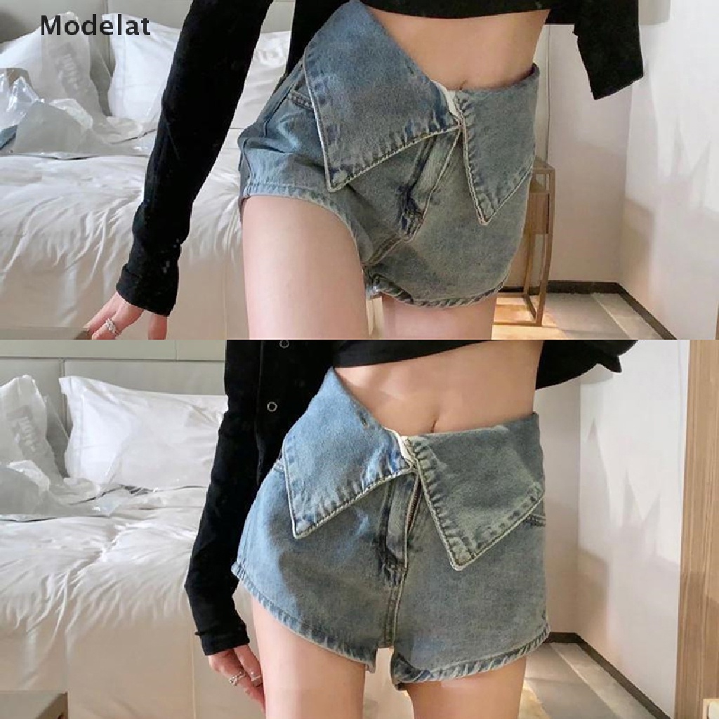 Mfc Quần Short Denim Lưng Cao Thời Trang Đường Phố Mùa Hè Cho Nữ