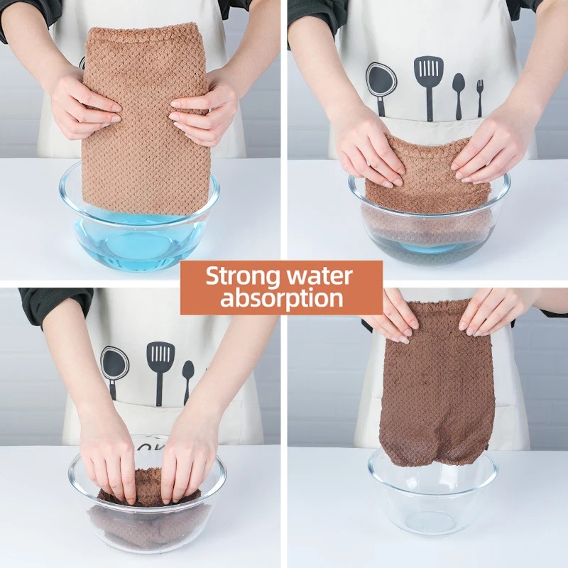 Khăn Lau Khô Và Ướt Bằng Vải Nhung San Hô Mềm Mại Thấm Hút Nước Mạnh Có Thể Tái Sử Dụng Cho Cửa Sổ / Trần Nhà