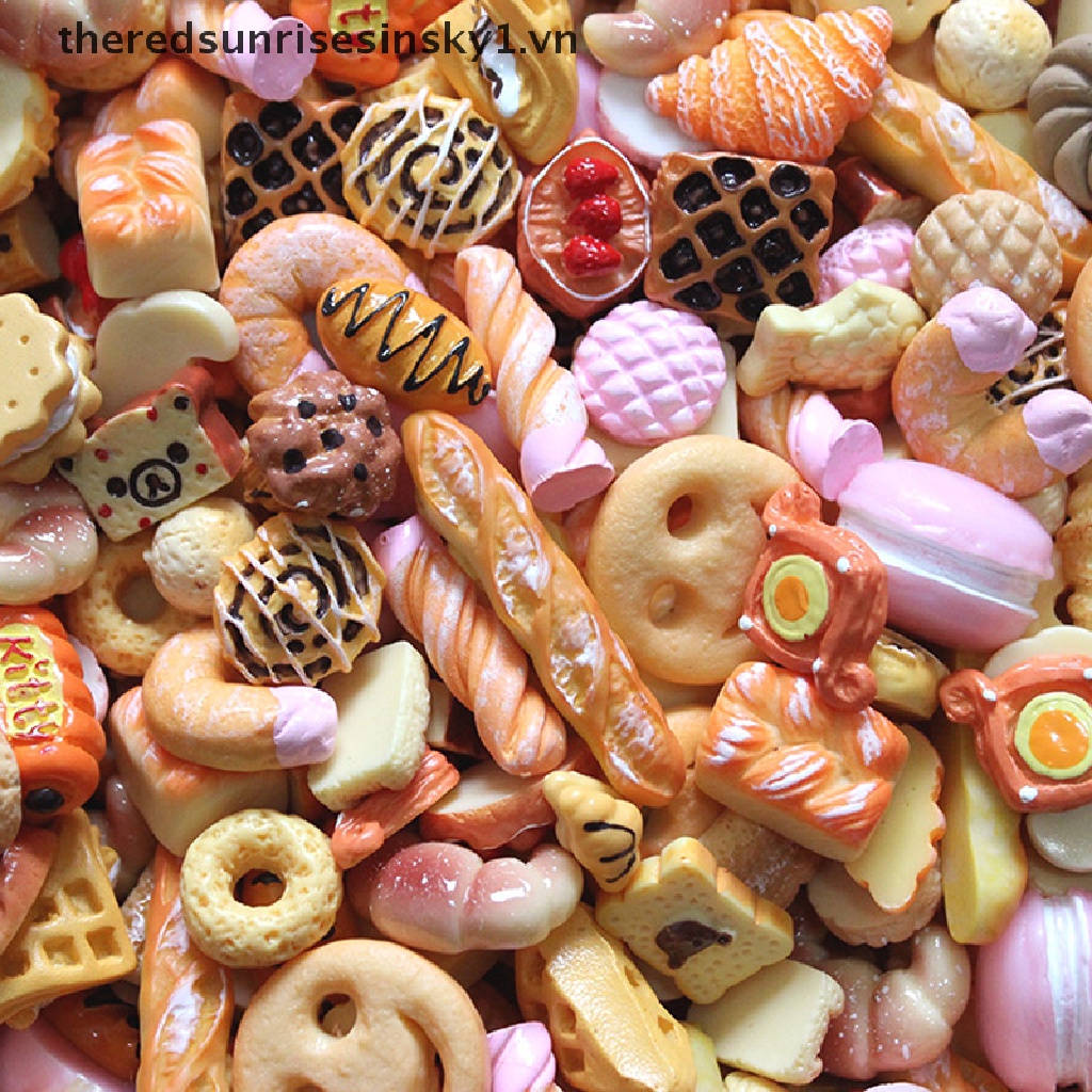 Set 10 Mô Hình Đồ Chơi Bánh Donut Xinh Xắn Cho Bé