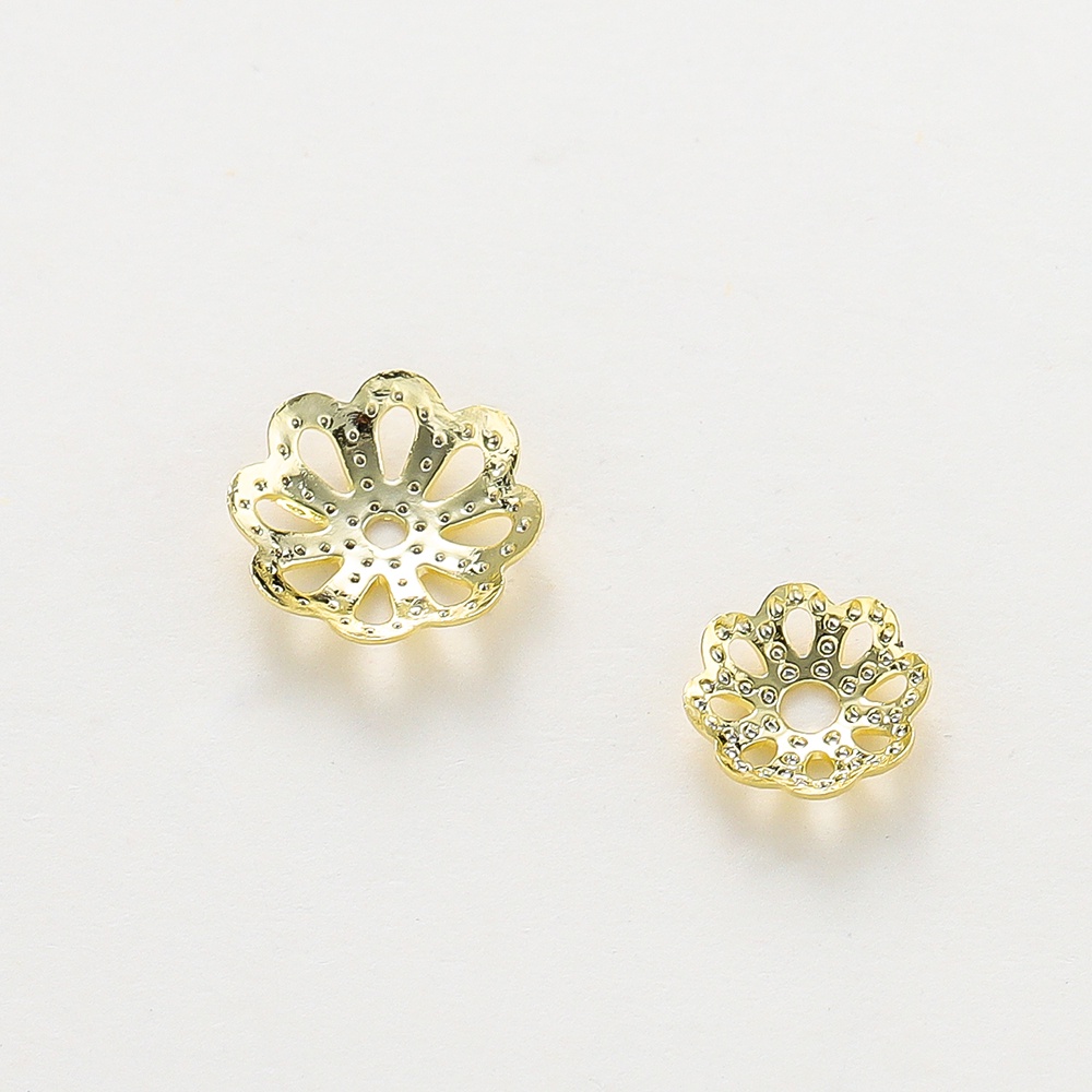 St.kunkka Set 50 Hạt Xỏ Lỗ 6-8mm18k Màu Vàng Dùng Để Làm Vòng Đeo Tay