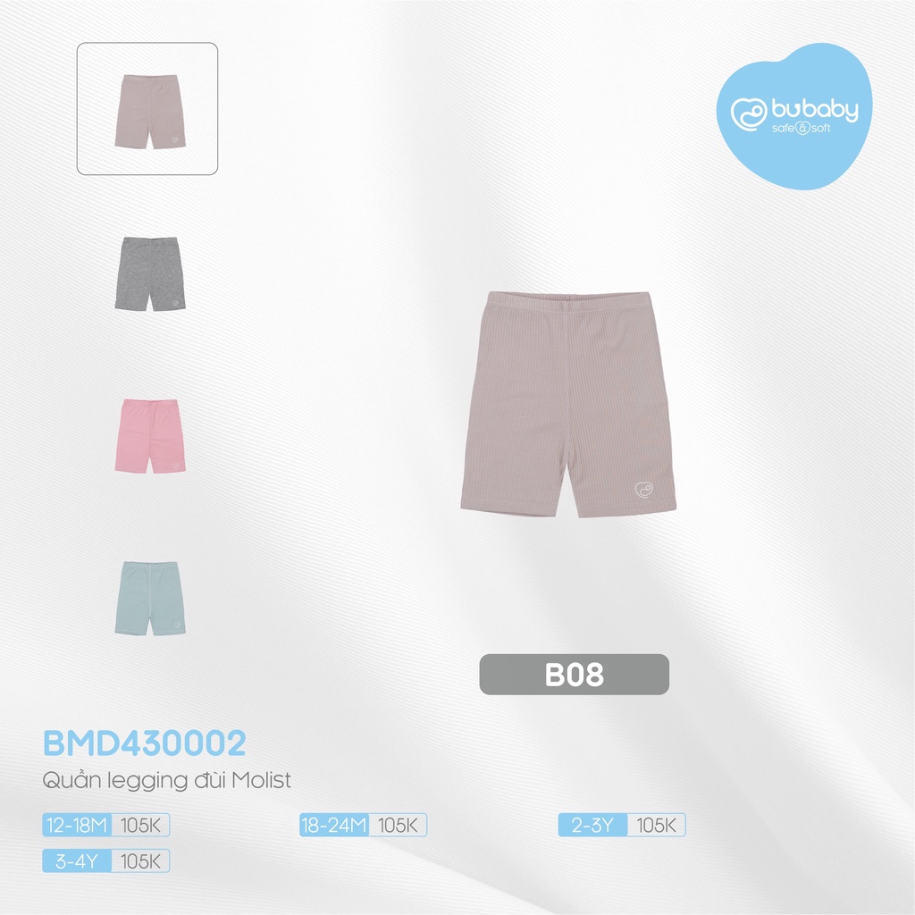 [CHÍNH HÃNG] Quần legging đùi trẻ em Molist BMD430002/BMD430001 Bu