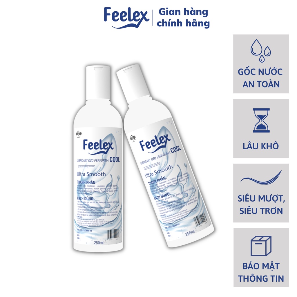 Gel bôi trơn quan hệ Feelex Lubricant OZO Performa Cool siêu trơn 250ml