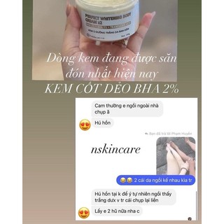 KEM CỐT Ủ 2% BHA DƯỠNG TRẮNG DA BODY (DÙNG Ủ DA BAN ĐÊM)